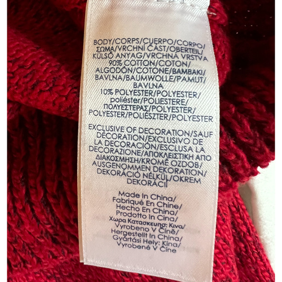 Chaps Mens Sweater Size XXL Red Long Sleeve Heavy Relaxed Fit Zip Pullover NEW - Picture 9 of 11